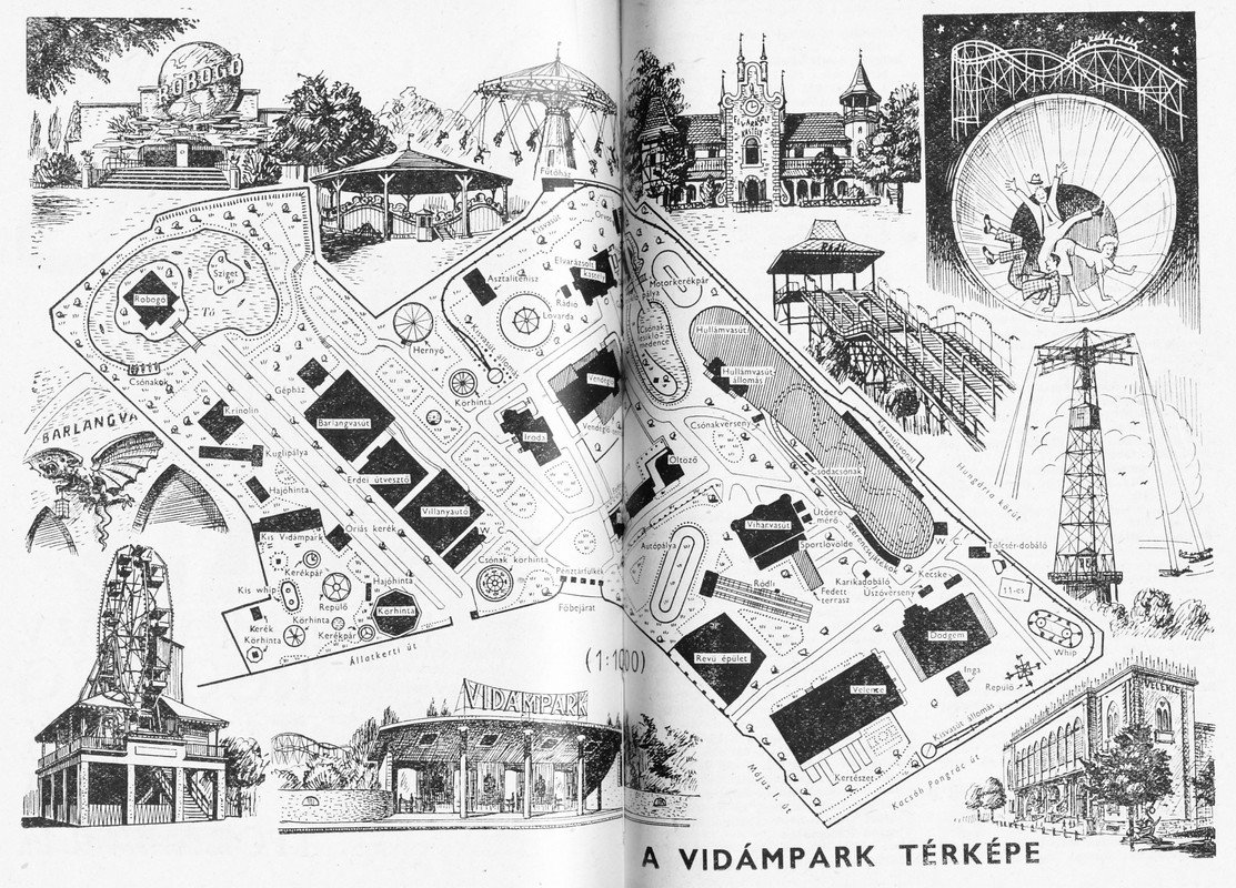 A Vidámpark térképe 1959-ben