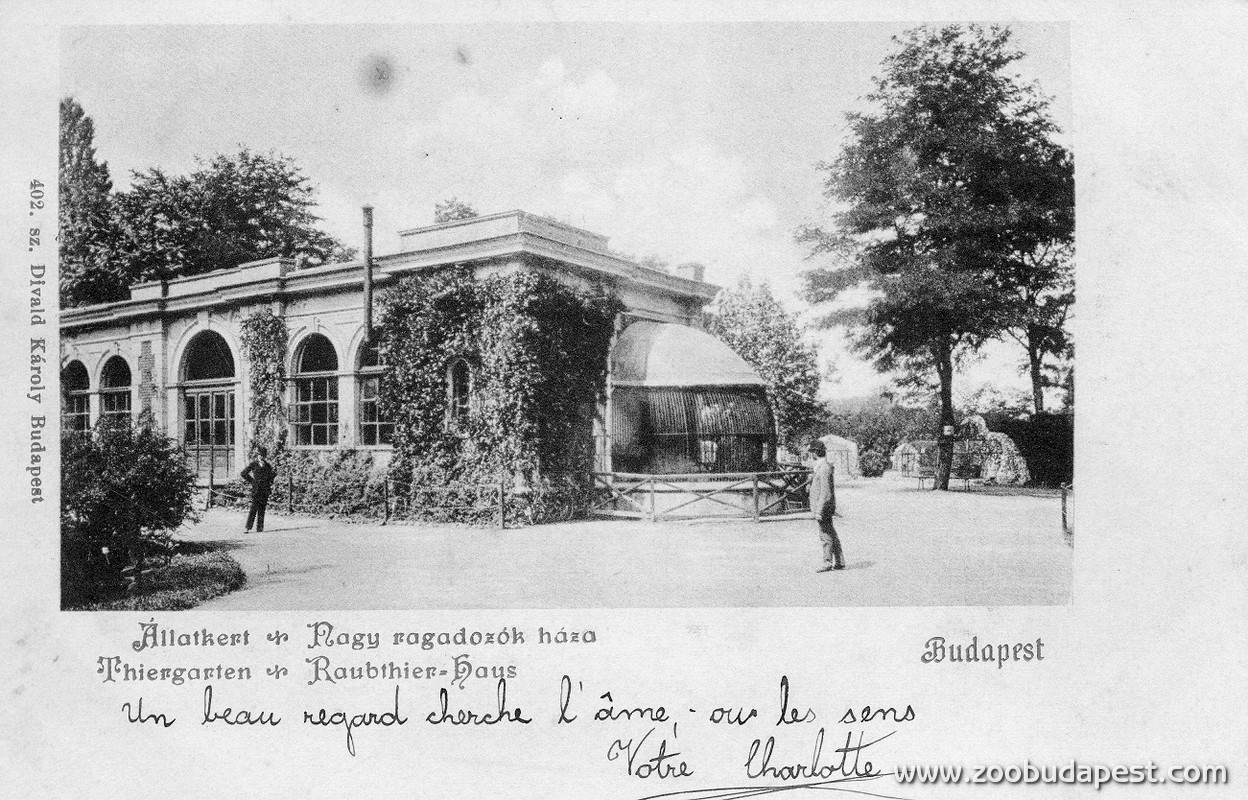 Az 1876-ban átadott régi oroszlánház, amelyet Hauszmann Alajos tervezett 